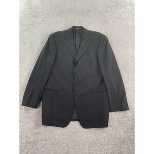 Hugo Boss Suit Jacket 40 R Black Wool Einstein Sigma USA Luxury Designer Sport